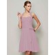 Charming Halter Sleeveless Pleats Bowknot Short Chiffon Bridesmaid Dresses