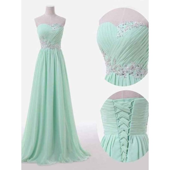 Charming Sleeveless Sweetheart Beading Chiffon Bridesmaid Dresses