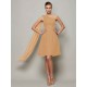 Classy Sleeveless One Shoulders Pleats Short Chiffon Bridesmaid Dresses