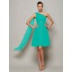 Classy Sleeveless One Shoulders Pleats Short Chiffon Bridesmaid Dresses
