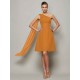 Classy Sleeveless One Shoulders Pleats Short Chiffon Bridesmaid Dresses