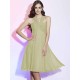 Charming Halter Sleeveless Pleats Short Chiffon Bridesmaid Dresses