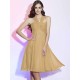 Charming Halter Sleeveless Pleats Short Chiffon Bridesmaid Dresses