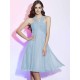 Charming Halter Sleeveless Pleats Short Chiffon Bridesmaid Dresses