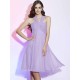 Charming Halter Sleeveless Pleats Short Chiffon Bridesmaid Dresses