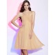 Charming Halter Sleeveless Pleats Short Chiffon Bridesmaid Dresses