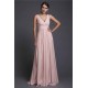 V-Neck Elegant Sleeveless Long Ruffles Chiffon Bridesmaid Dresses