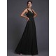 V-Neck Elegant Sleeveless Long Ruffles Chiffon Bridesmaid Dresses