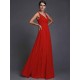 V-Neck Elegant Sleeveless Long Ruffles Chiffon Bridesmaid Dresses