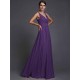 V-Neck Elegant Sleeveless Long Ruffles Chiffon Bridesmaid Dresses