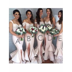 Mermaid Gorgeous Sleeveless Layers Sequins Bridesmaid Dresses
