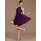 Charming Halter Sleeveless Lace Short/Mini Chiffon Bridesmaid Dresses