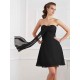 Charming Strapless Sleeveless Pleats Short Chiffon Bridesmaid Dresses