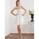 Charming Strapless Sleeveless Pleats Short Chiffon Bridesmaid Dresses