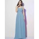 Charming Spaghetti Straps Sleeveless Pleats Long Chiffon Bridesmaid Dresses