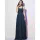Charming Spaghetti Straps Sleeveless Pleats Long Chiffon Bridesmaid Dresses