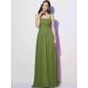 Charming Spaghetti Straps Sleeveless Pleats Long Chiffon Bridesmaid Dresses