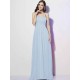 Charming Spaghetti Straps Sleeveless Pleats Long Chiffon Bridesmaid Dresses