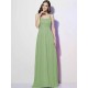 Charming Spaghetti Straps Sleeveless Pleats Long Chiffon Bridesmaid Dresses