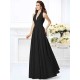 Charming Halter Pleats Sleeveless Long Chiffon Bridesmaid Dresses