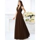 Charming Halter Pleats Sleeveless Long Chiffon Bridesmaid Dresses