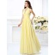 Charming Halter Pleats Sleeveless Long Chiffon Bridesmaid Dresses