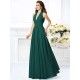 Charming Halter Pleats Sleeveless Long Chiffon Bridesmaid Dresses
