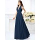 Charming Halter Pleats Sleeveless Long Chiffon Bridesmaid Dresses