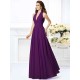 Charming Halter Pleats Sleeveless Long Chiffon Bridesmaid Dresses