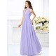 Charming Halter Pleats Sleeveless Long Chiffon Bridesmaid Dresses