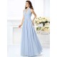 Charming Halter Pleats Sleeveless Long Chiffon Bridesmaid Dresses