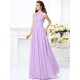 Charming Halter Pleats Sleeveless Long Chiffon Bridesmaid Dresses