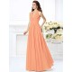 Charming Halter Pleats Sleeveless Long Chiffon Bridesmaid Dresses