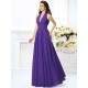 Charming Halter Pleats Sleeveless Long Chiffon Bridesmaid Dresses
