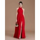 Charming Halter Sleeveless Ruched Chiffon Bridesmaid Dresses