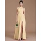 Charming Halter Sleeveless Ruched Chiffon Bridesmaid Dresses