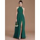 Charming Halter Sleeveless Ruched Chiffon Bridesmaid Dresses