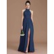 Charming Halter Sleeveless Ruched Chiffon Bridesmaid Dresses