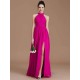 Charming Halter Sleeveless Ruched Chiffon Bridesmaid Dresses