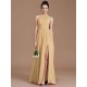 Charming Halter Sleeveless Ruched Chiffon Bridesmaid Dresses
