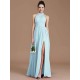 Charming Halter Sleeveless Ruched Chiffon Bridesmaid Dresses