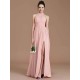 Charming Halter Sleeveless Ruched Chiffon Bridesmaid Dresses