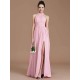 Charming Halter Sleeveless Ruched Chiffon Bridesmaid Dresses