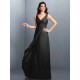 Charming Straps Pleats Sleeveless Long Chiffon Bridesmaid Dresses