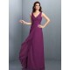 Charming Straps Pleats Sleeveless Long Chiffon Bridesmaid Dresses
