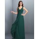 Charming Straps Pleats Sleeveless Long Chiffon Bridesmaid Dresses