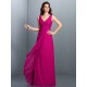 Charming Straps Pleats Sleeveless Long Chiffon Bridesmaid Dresses