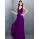 Charming Straps Pleats Sleeveless Long Chiffon Bridesmaid Dresses