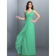 Charming Straps Pleats Sleeveless Long Chiffon Bridesmaid Dresses