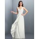 Charming Straps Pleats Sleeveless Long Chiffon Bridesmaid Dresses
